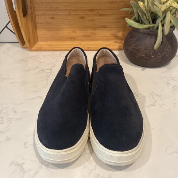 Vince Warwick Suede Slip-On Sneakers black coastal size 13 minimalist main image 8